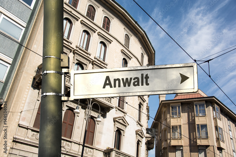 Fototapeta premium Schild 242 - Anwalt