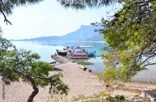 landscape of Heraion lake - Vouliagmeni Loutraki Greece