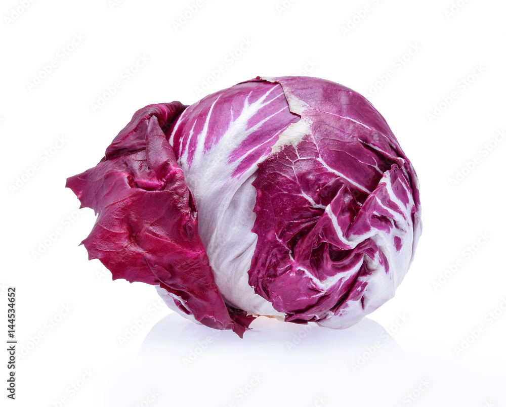 Radicchio, red salad isolated on white background Radicchio, red salad isolated on white background