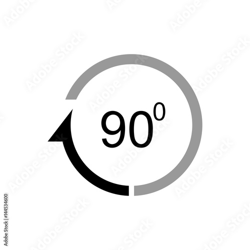 Angle 90 degrees vector icon