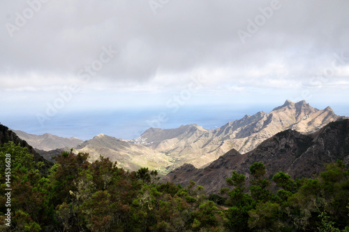 Mountain road to volcano Teide among rocky mountains on Tenerife island. © ako-photography