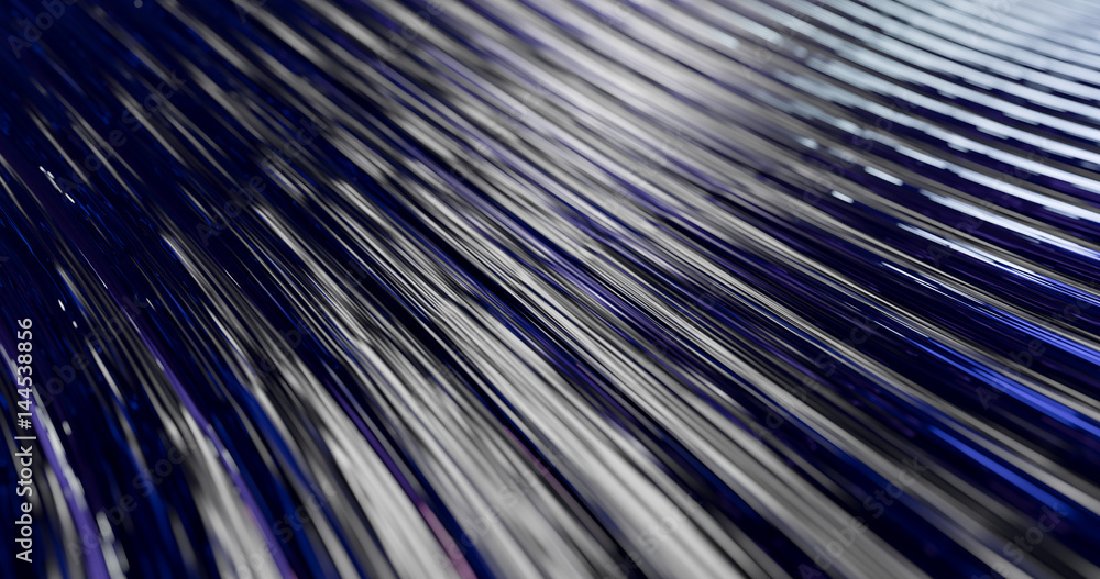 Fototapeta premium 3D Abstract Metallic Reflection. color metal background or wallpaper. 