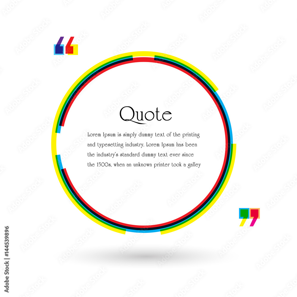 Quote empty text bubble. Frame ball is round Quote empty text bubble. Frame ball is round