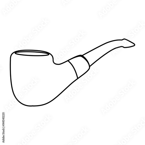 Tobacco pipe isolated icon vector illustration graphic design