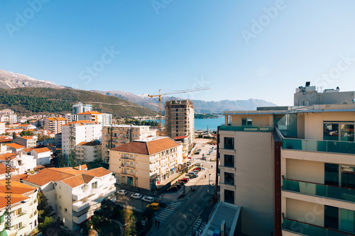 Budva, Montenegro, the view from the high-rise building in the city center © Nadtochiy