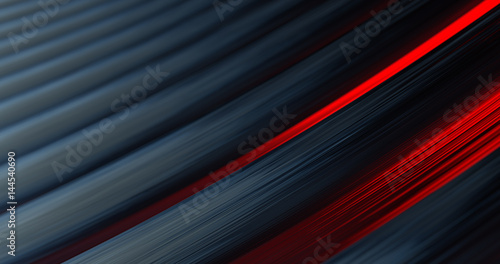 Metallic Reflection. Silver 3D Abstract red and blue metal background