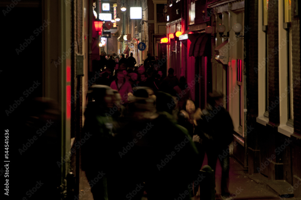 Fototapeta premium Red light district