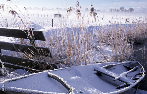 Boat in the winter