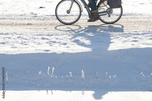 Cycling in snow