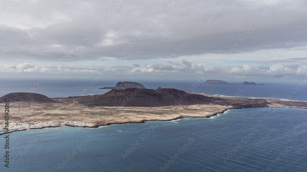 Volcanic island view in Lanzarote, Canary Islands