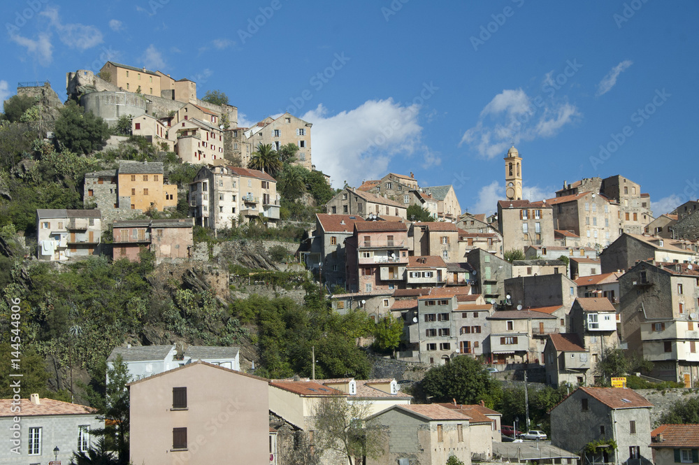 Spending a day in the town Corte in Corsica France