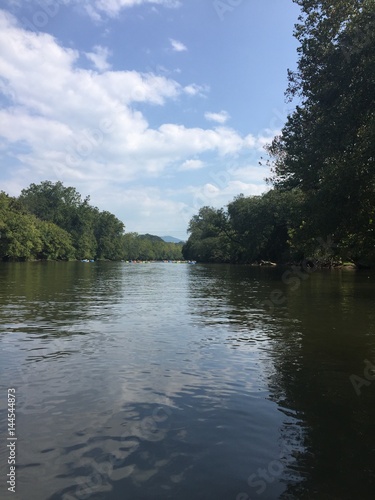 Floating down a river