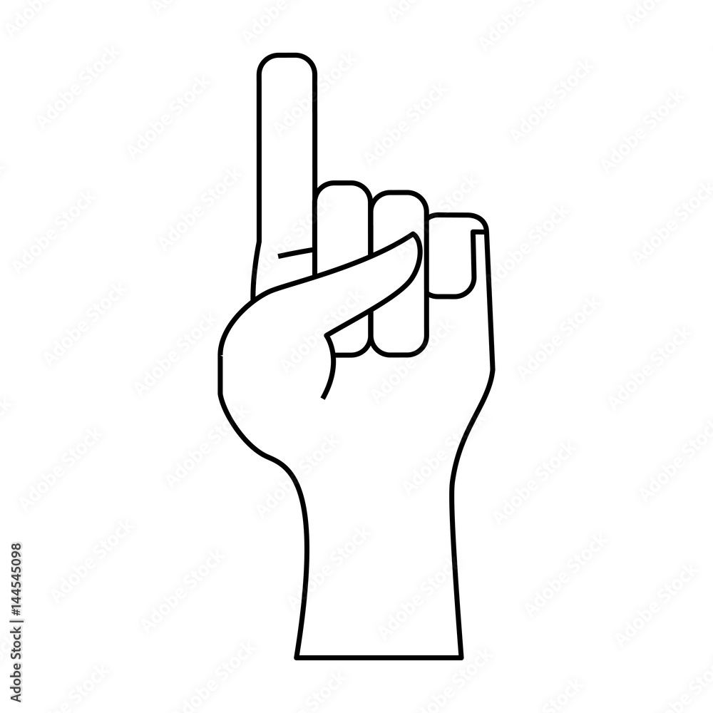 Hand pointing up icon vector illustration graphic design