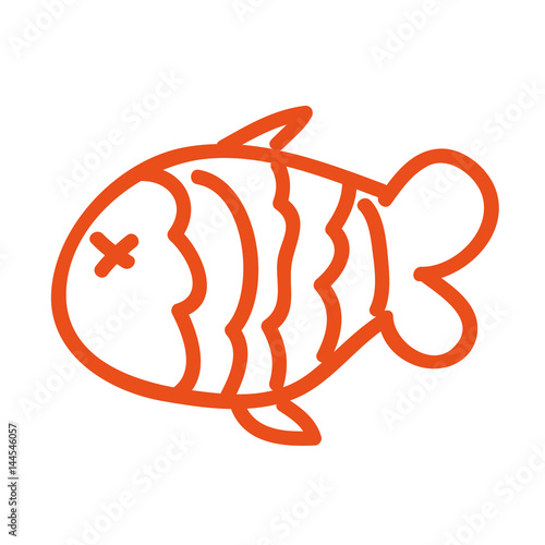 fish nutritive food isolated icon vector illustration design