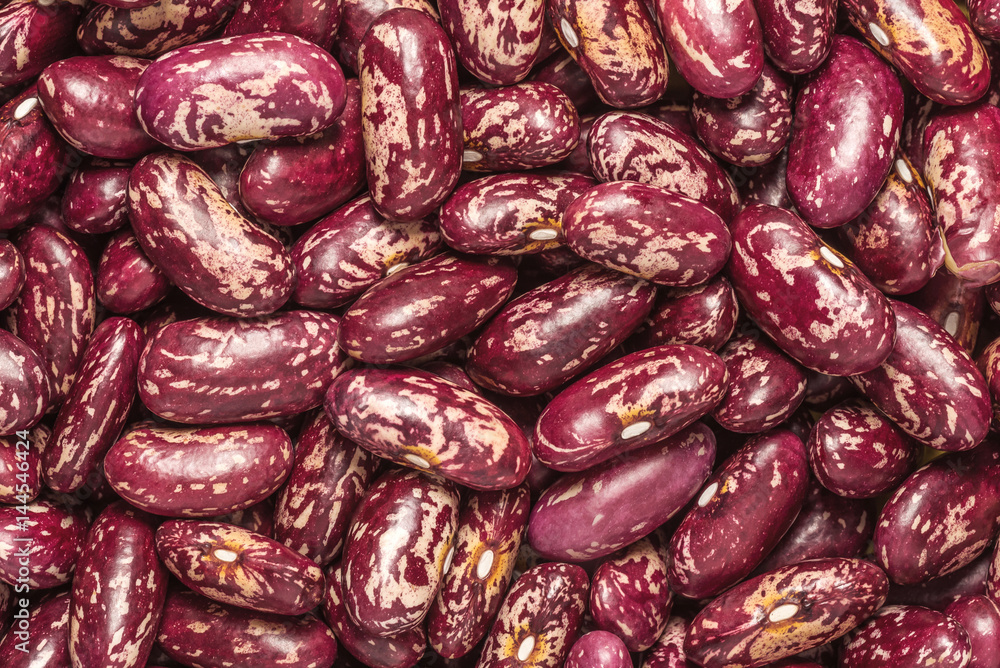 Speckled red beans closeup Speckled red beans closeup