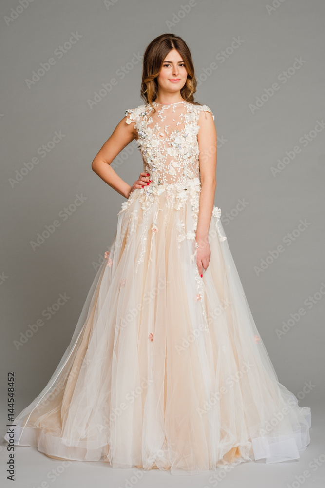beautiful young bride in white wedding dress beautiful young bride in white wedding dress