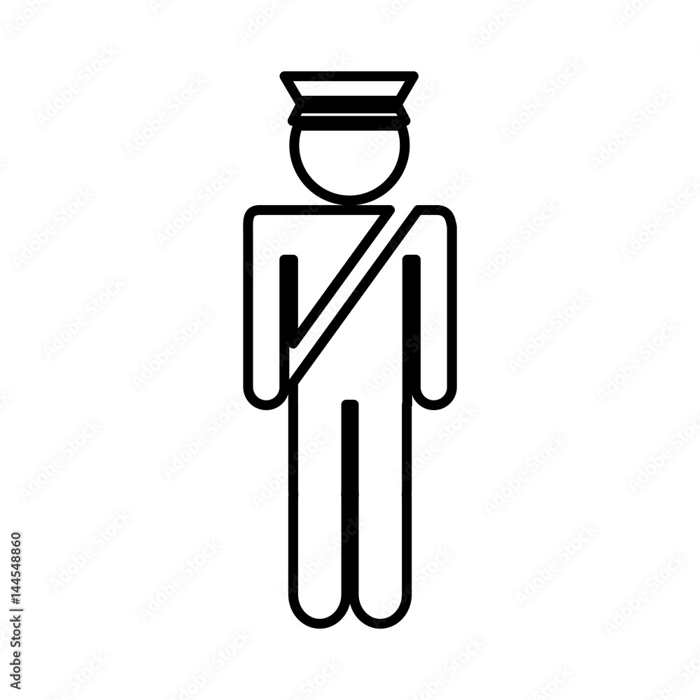 airport police silhouette icon vector illustration design airport police silhouette icon vector illustration design