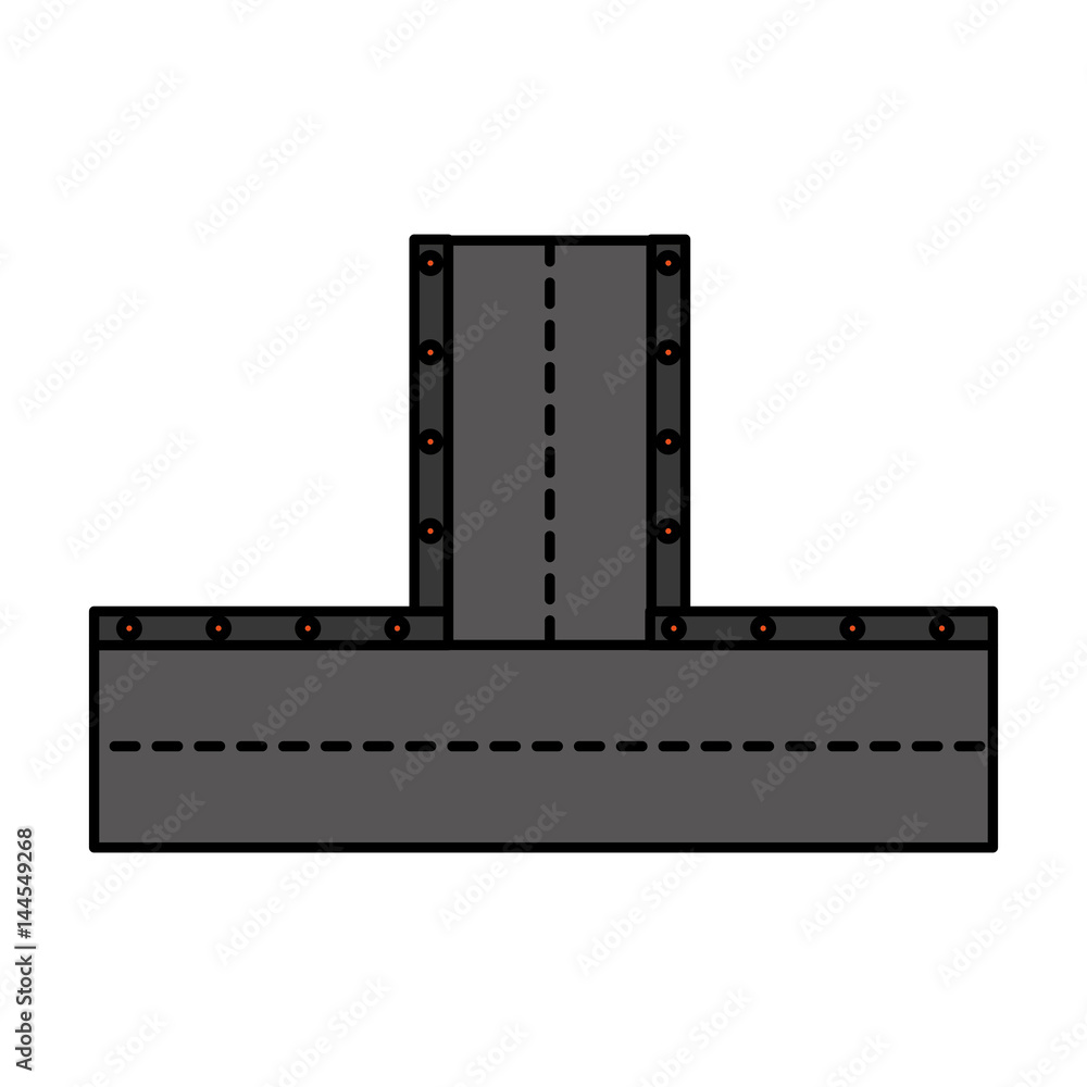 Obraz premium Road intersection isolated icon vector illustration design