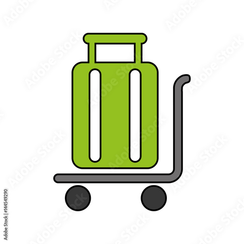 suitcase travel isolated icon vector illustration design