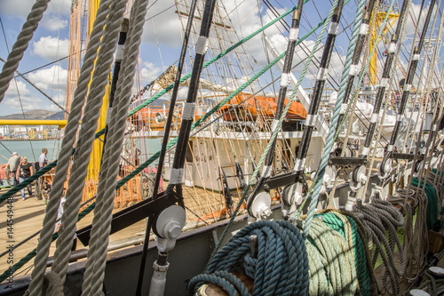 Russia. Novorossiysk. Regatta of the great sailing ships. Race through the Black Sea.