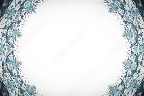 white background with round pattern on the sides