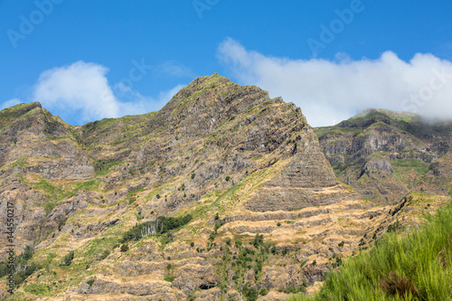 View to the south from the pass Boca da Encumeada in Madeira