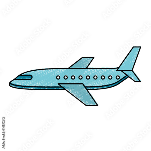 airplane flying isolated icon vector illustration design