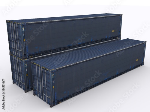 Curtainside Container isolated photo