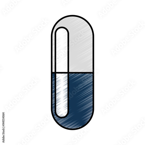 capsule medicine isolated icon vector illustration design