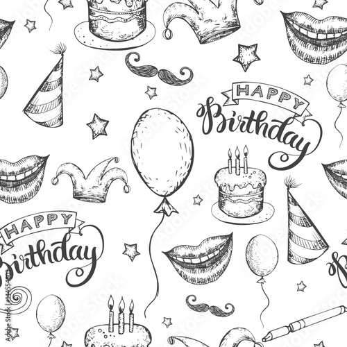 Seamless Happy Birthday background 