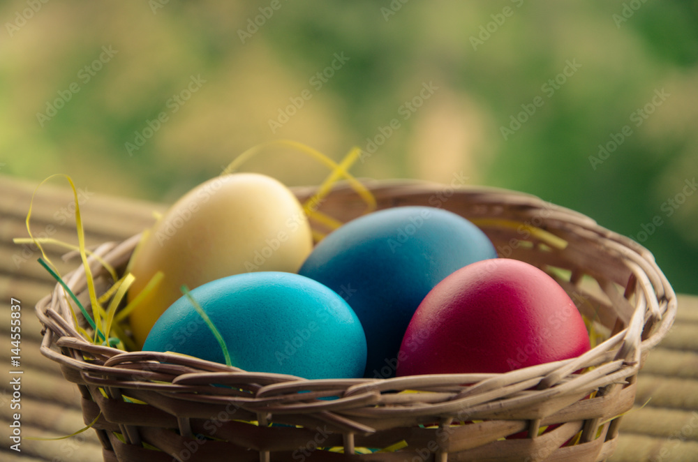 Easter Eggs in Wooden basket - Orthodox Fiesta Easter Eggs in Wooden basket - Orthodox Fiesta