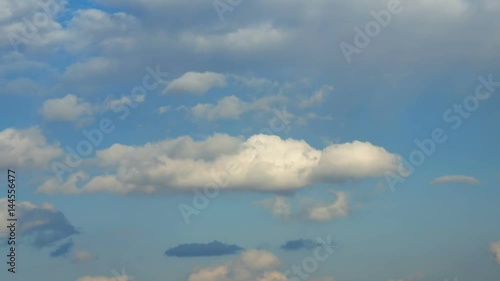 Forming puffy clouds on dramatic day sky fast motion picturesque day time-lapse zeitraffer
