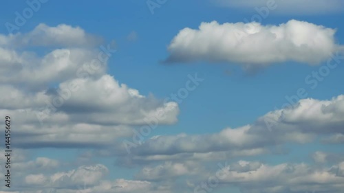 Forming puffy clouds dramatic sky fast motion picturesque day time-lapse