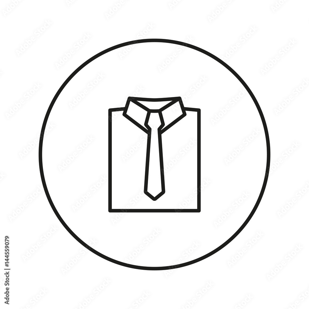 Shirt and tie. Icon.