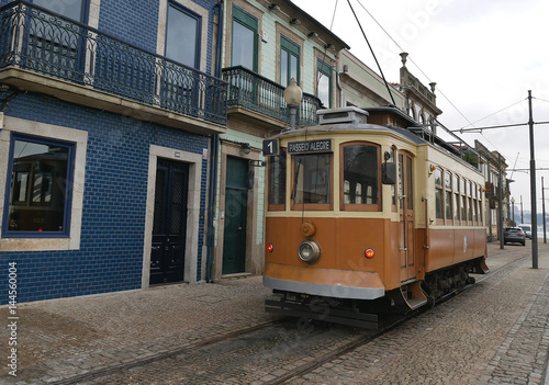 An old tram in Porto