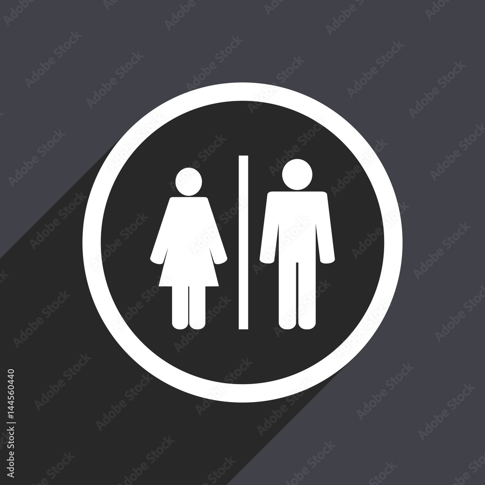 Man and Woman flat design vector icon. Man and Woman flat design vector icon.