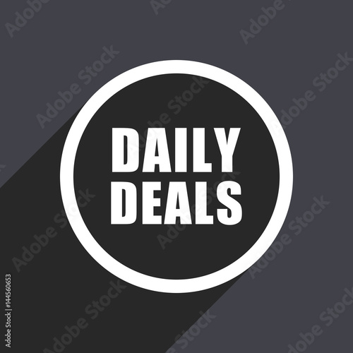Daily deal flat design vector icon.