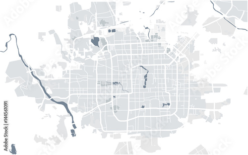 map of the city of Peking, China photo