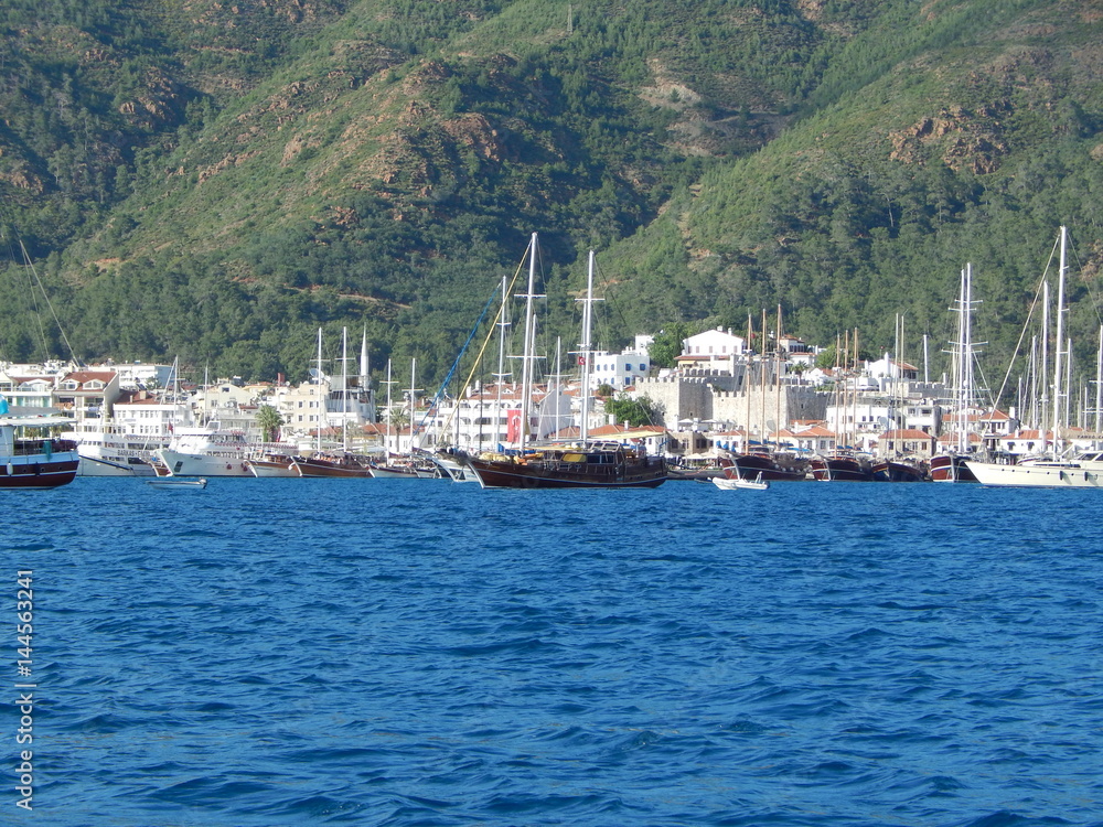 yacht in the sea