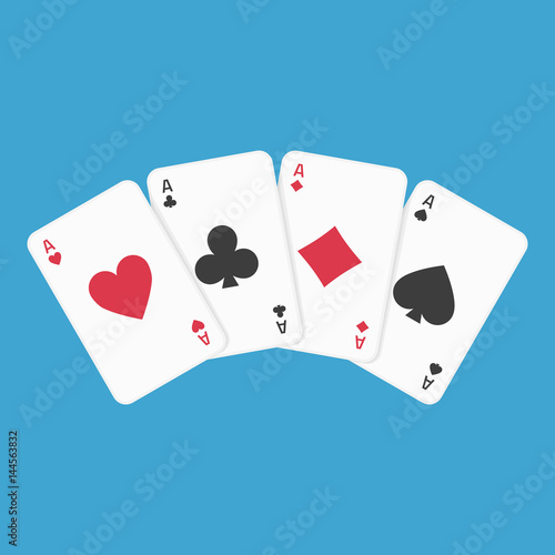 Four aces vector illustration.