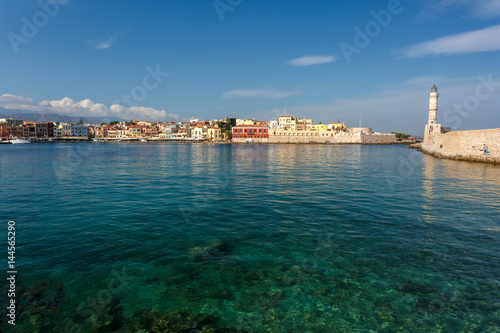 View of the port of Chania.