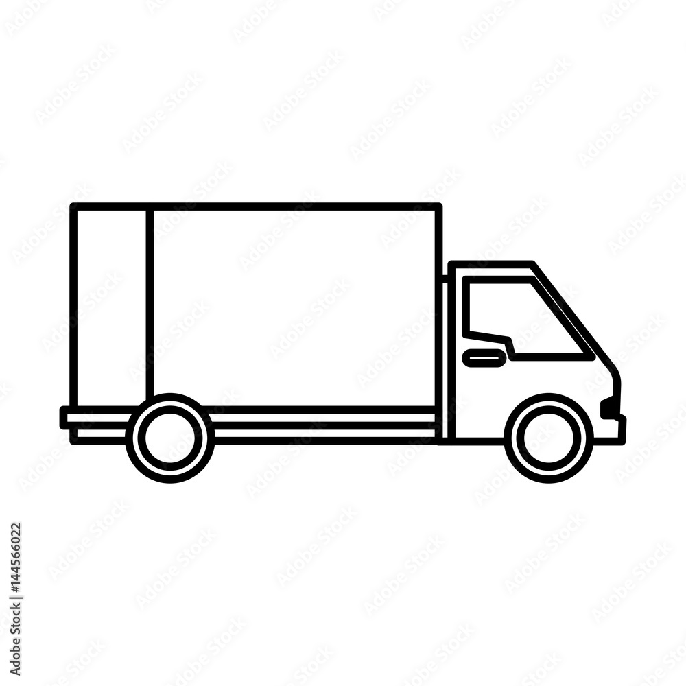 delivery truck vehicle isolated icon delivery truck vehicle isolated icon