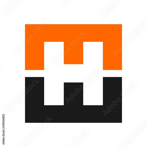 letter logo vector. letter h logo.