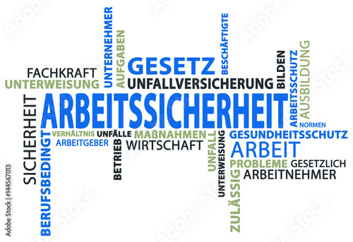 Arbeitssicherheit Tagloud - Vektorgrafik