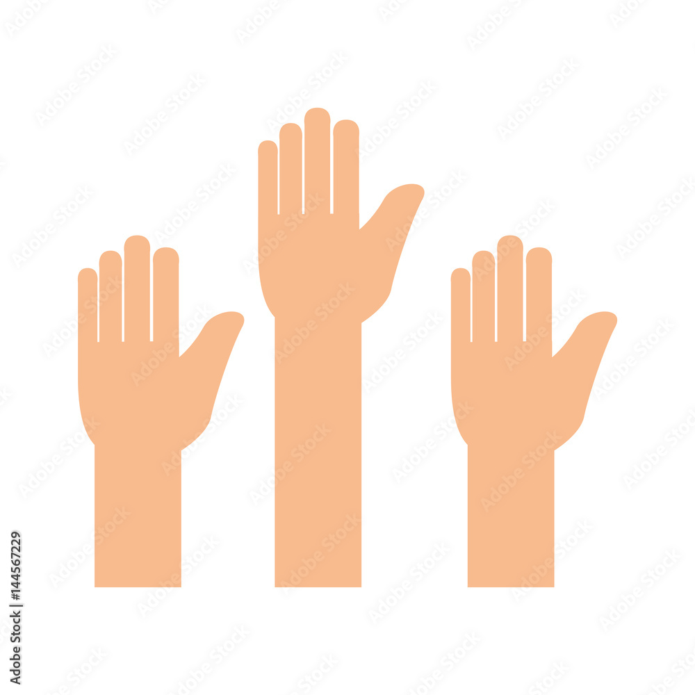 hands human up icon