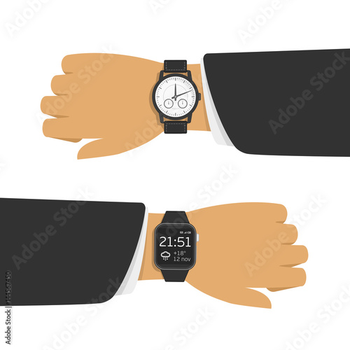 Analog and smart watch.