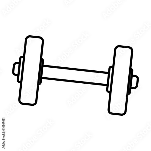 weight lifting dumbell icon vector illustration design