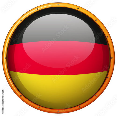 Germany flag on round button