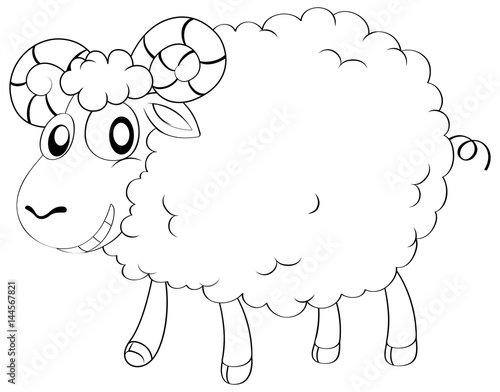Animal outline for sheep