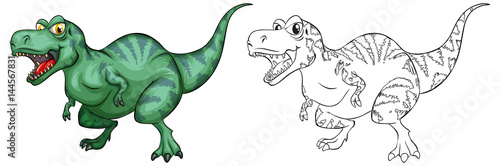 Animal outline for T-Rex dinosaur